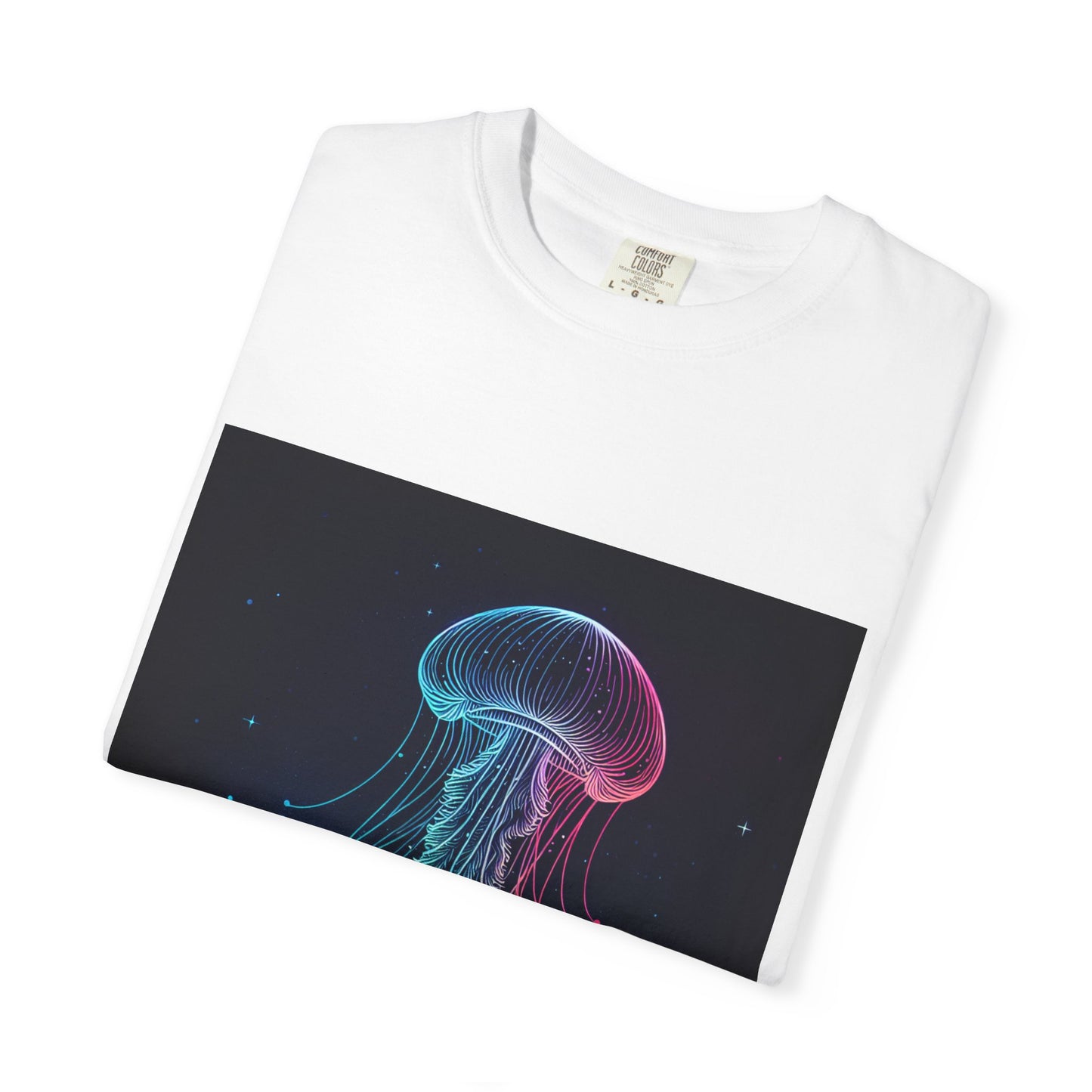 Glow-in-the-Dark Jellyfish Tee - Unisex Garment-Dyed T-shirt, Summer Vibes, Ocean Lovers, Festival Fashion, Unique Gift