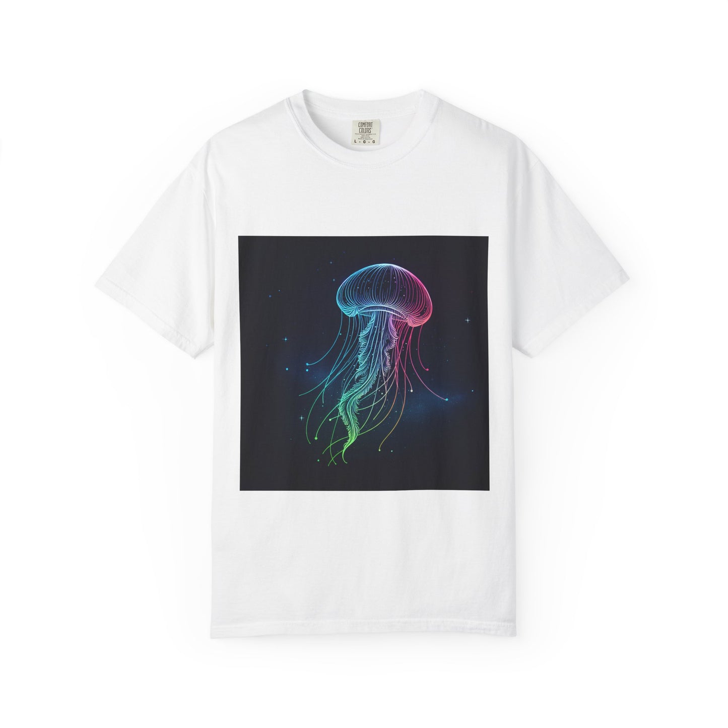 Glow-in-the-Dark Jellyfish Tee - Unisex Garment-Dyed T-shirt, Summer Vibes, Ocean Lovers, Festival Fashion, Unique Gift